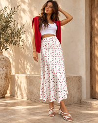 Boho Spring Style Skirt, full-length hero view