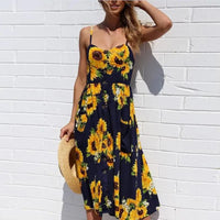Bohemian Midi Dress for Petite Women