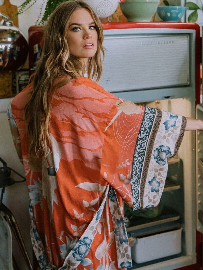 Pink and Green Kimono