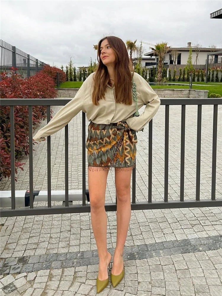 Brown Boho Skirt