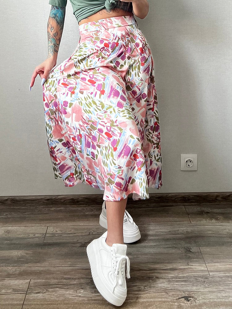 Boho Silk Skirt