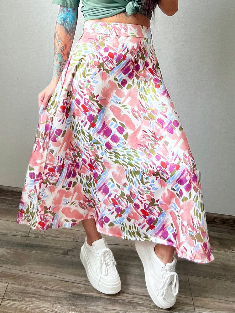 Boho Silk Skirt