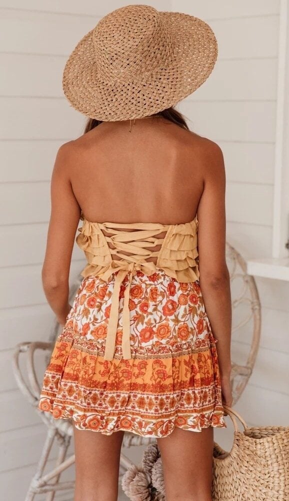 White Boho Summer Skirt