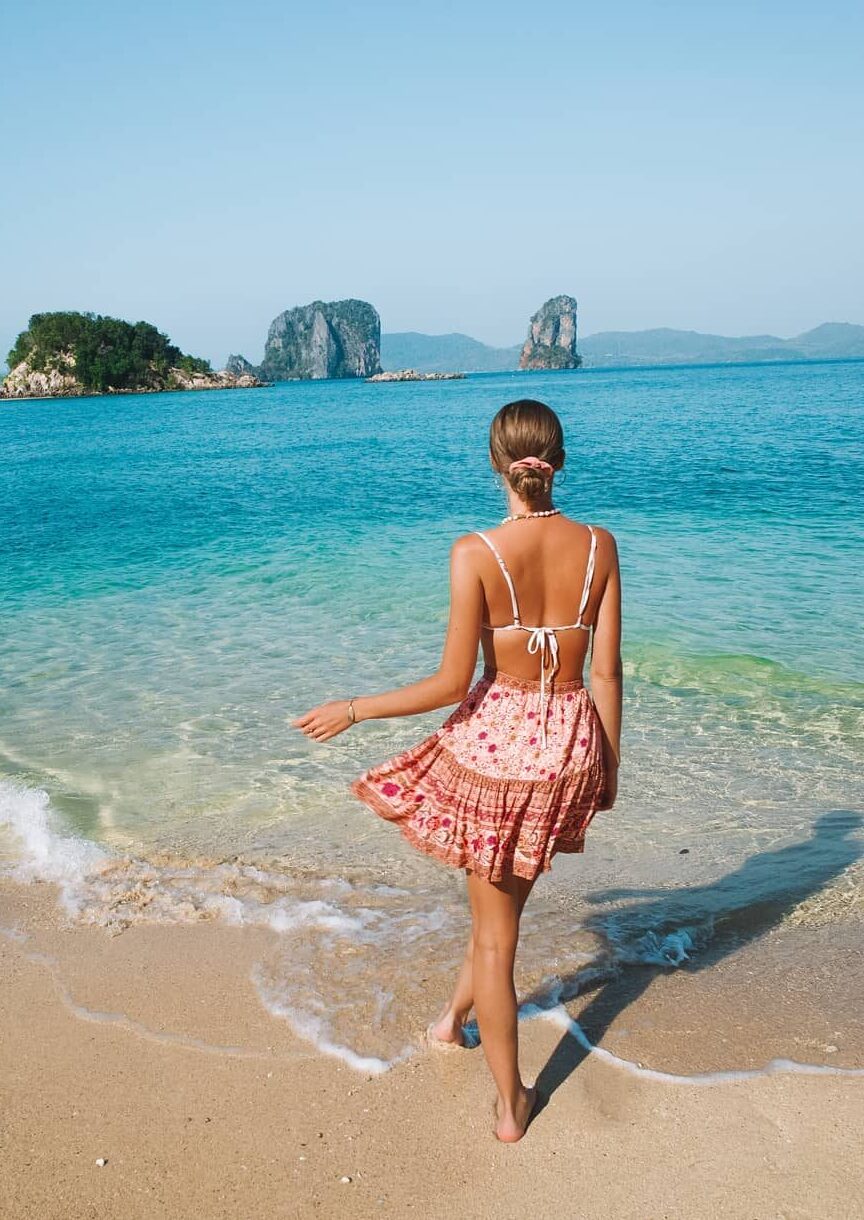 Boho Mini Beach Skirt