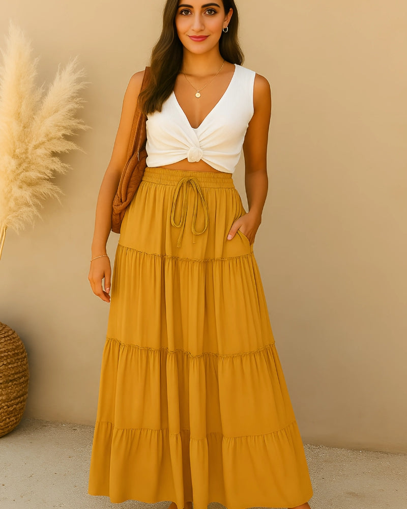 Turquoise Boho Skirt