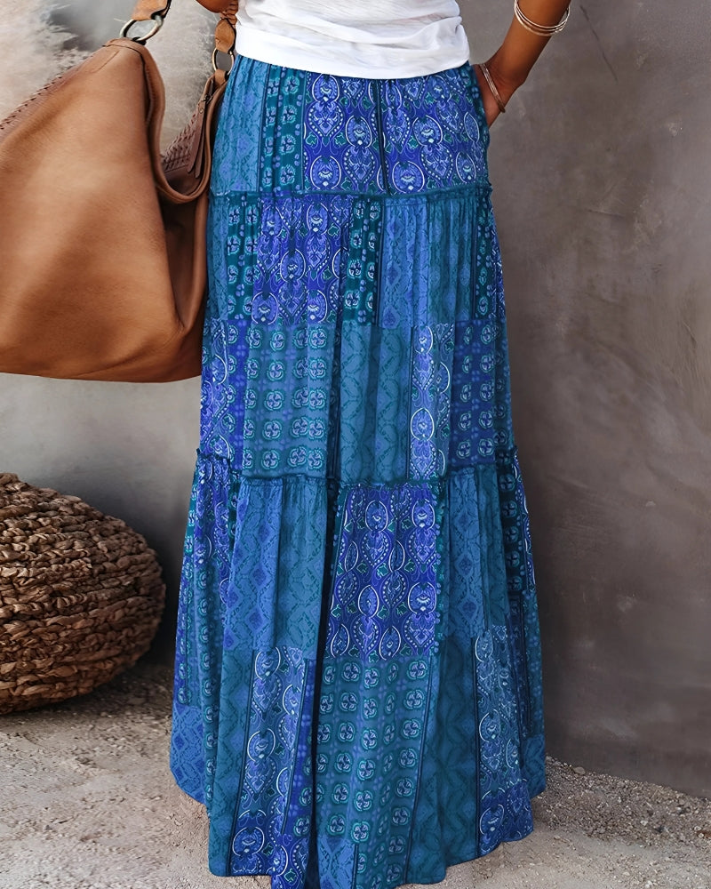 Boho Cotton Maxi Skirt