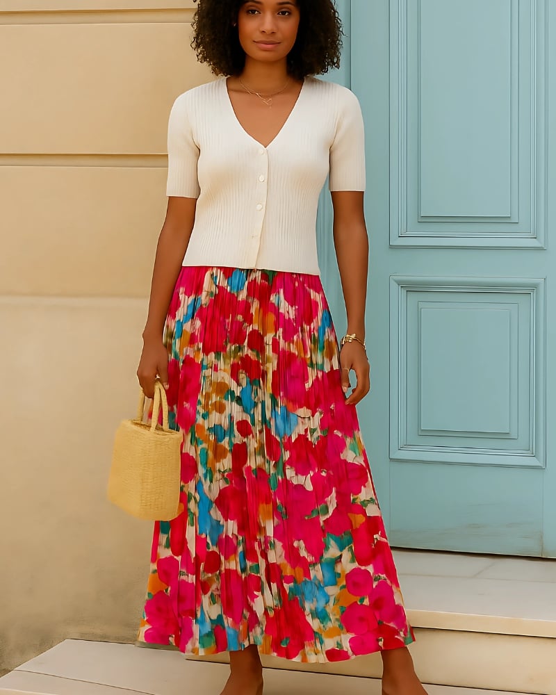 Boho Beach Maxi Skirt