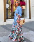 Boho Ruffle Maxi Skirt