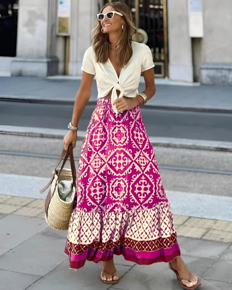 Boho Cream Skirt