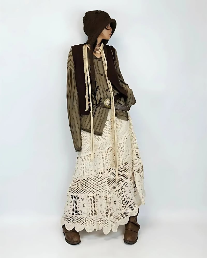 Boho Patchwork Skirt