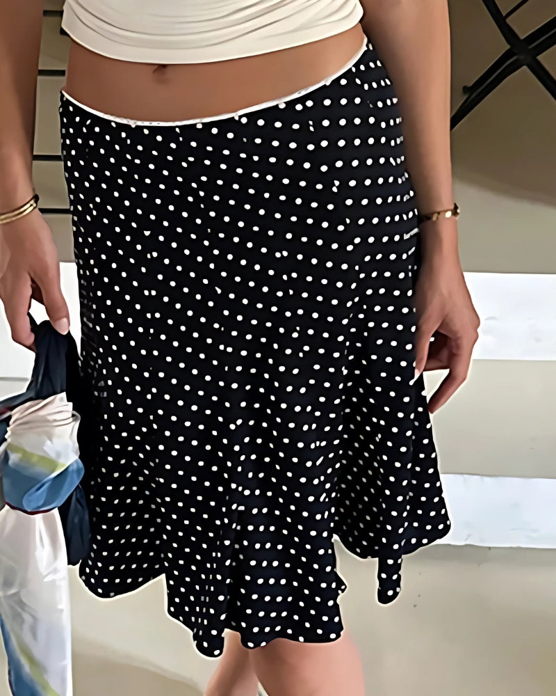 Black Boho Midi Skirt