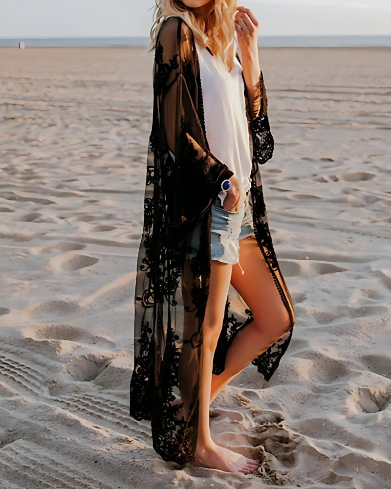 Long Black Kimono