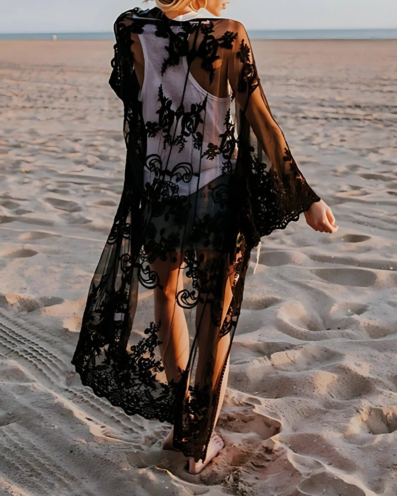 Long Black Kimono