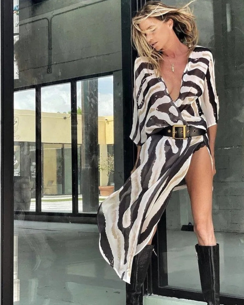 Black and White Kimono