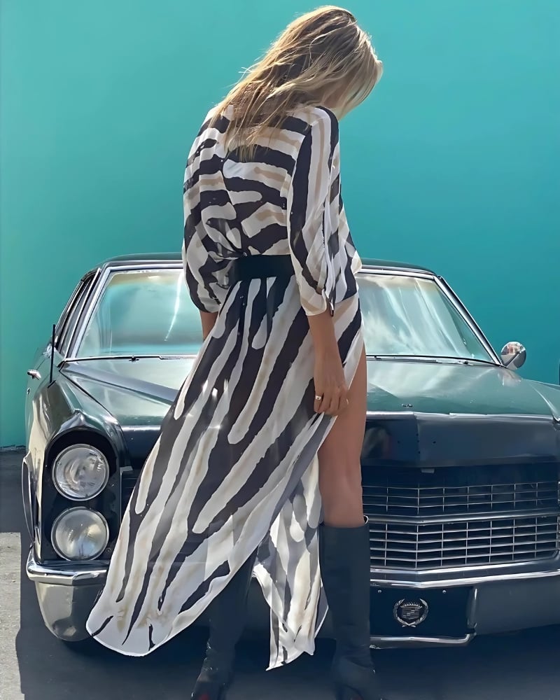 Black and White Kimono