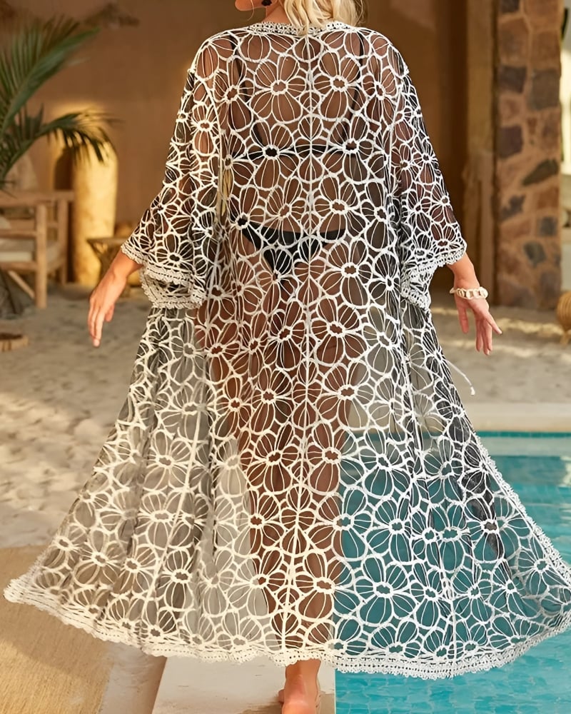 Black Lace Kimono