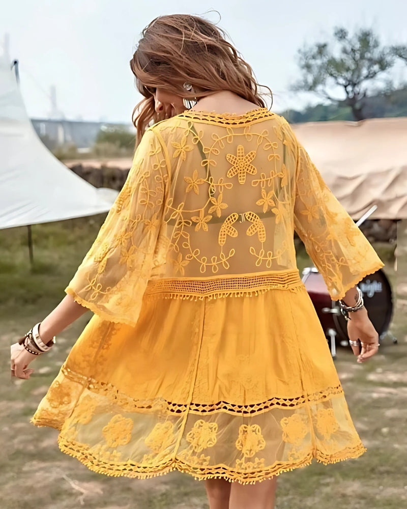Floral Dress Embroidered