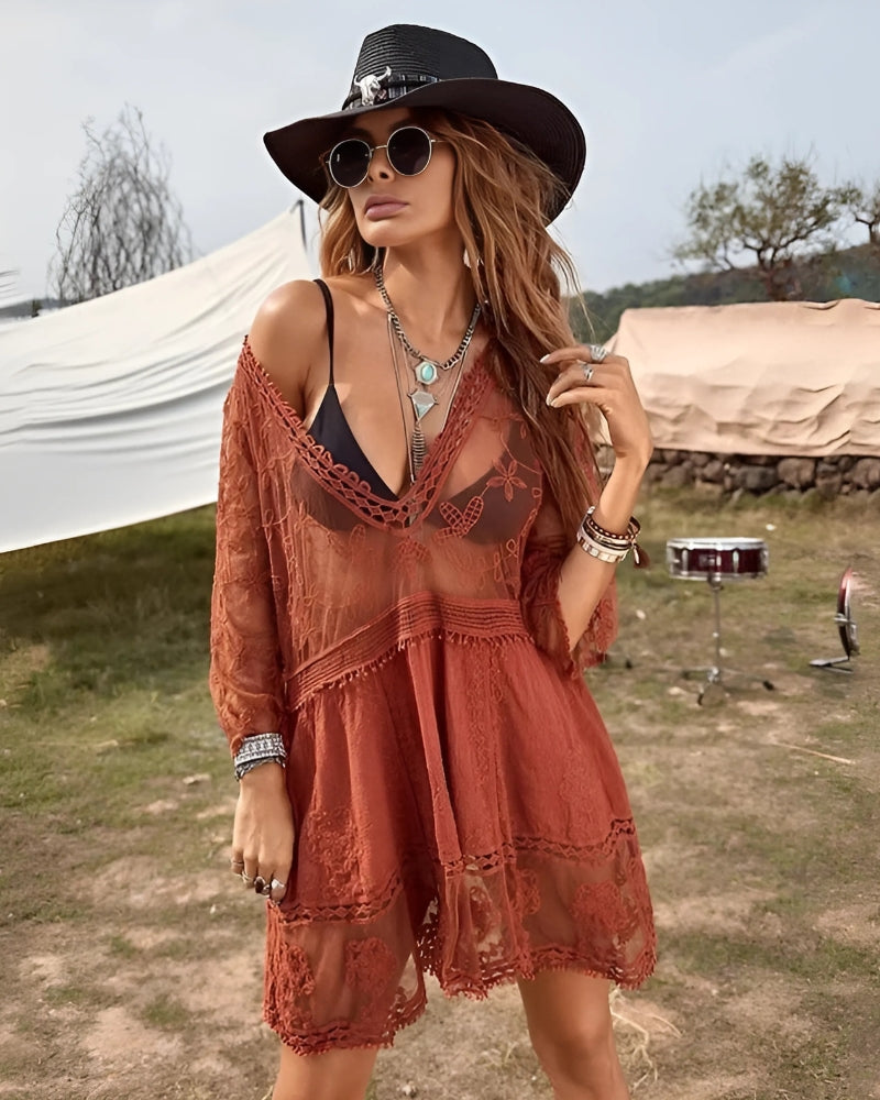 Floral Dress Embroidered