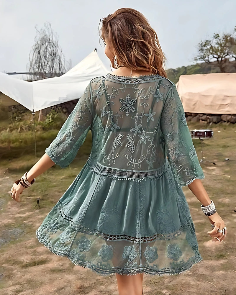Floral Dress Embroidered