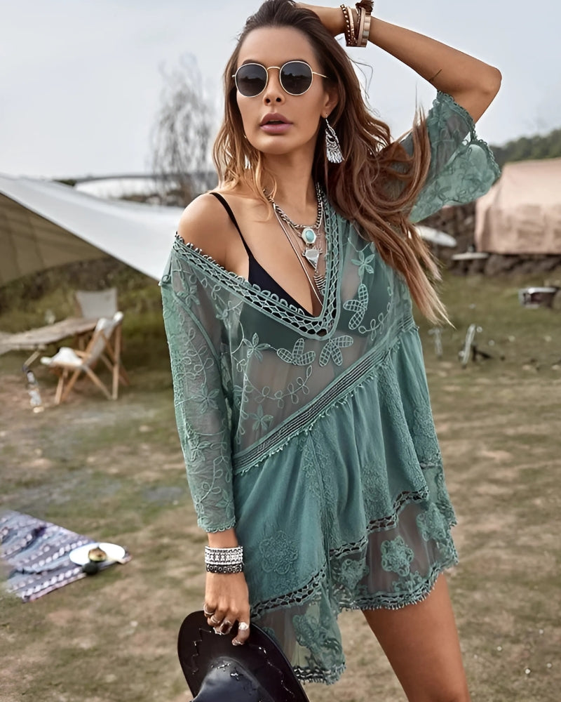 Floral Dress Embroidered