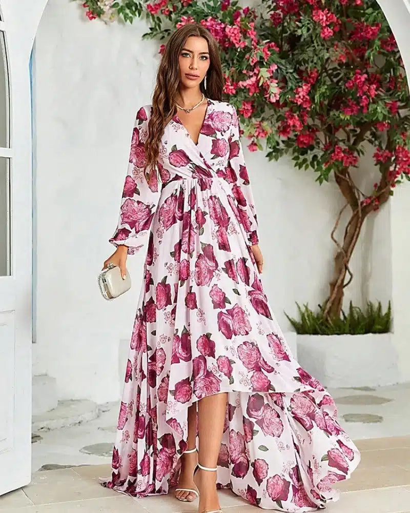 Flowy Long Sleeve Wedding Dress