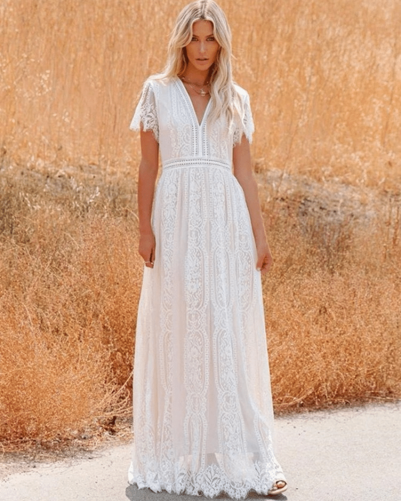Boho Maternity Wedding Dress