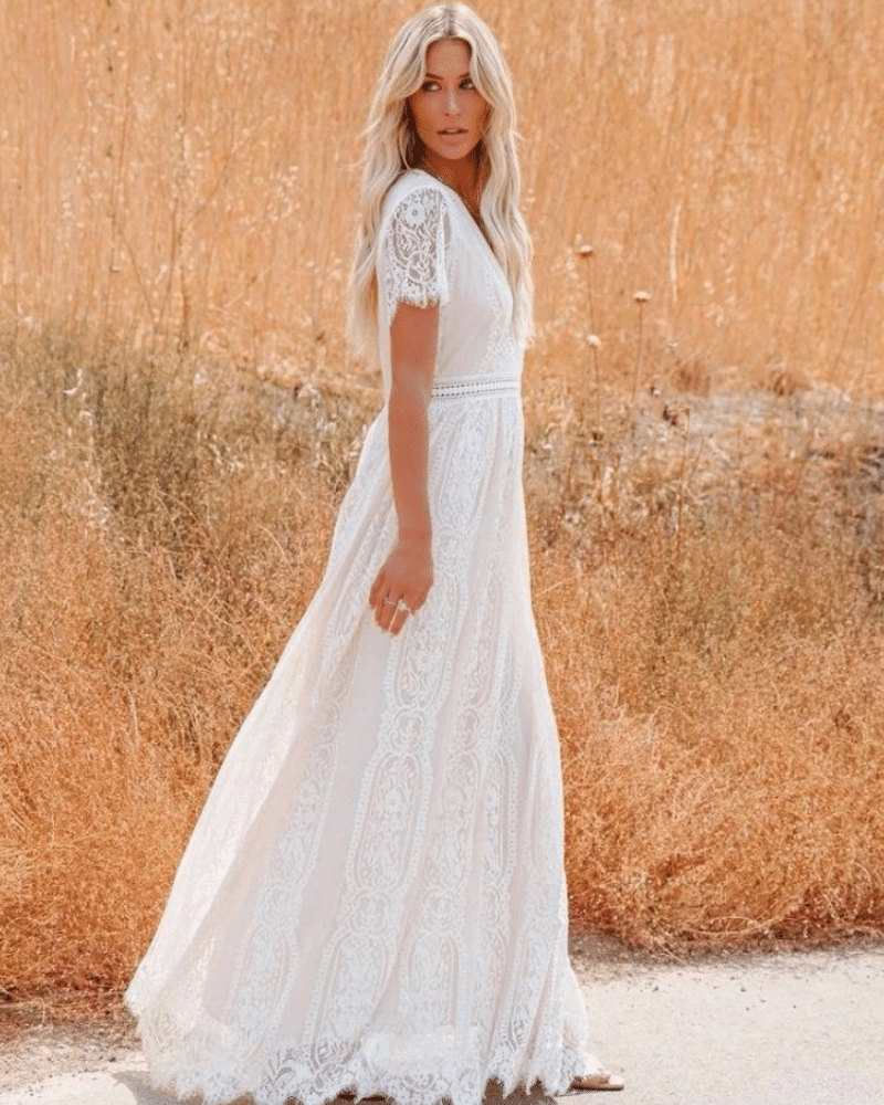 Boho Maternity Wedding Dress