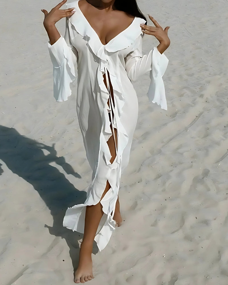 Ruffle Kimono
