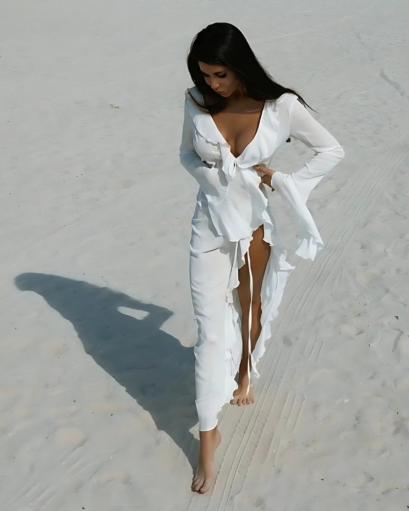 Ruffle Kimono