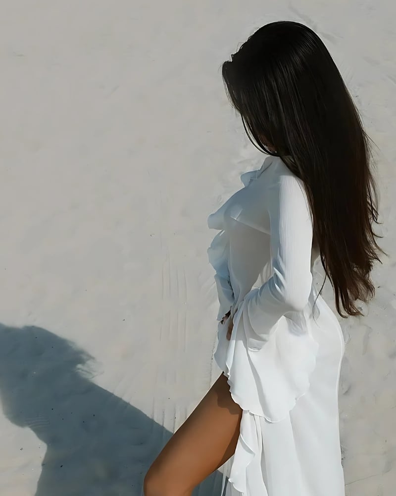 Ruffle Kimono