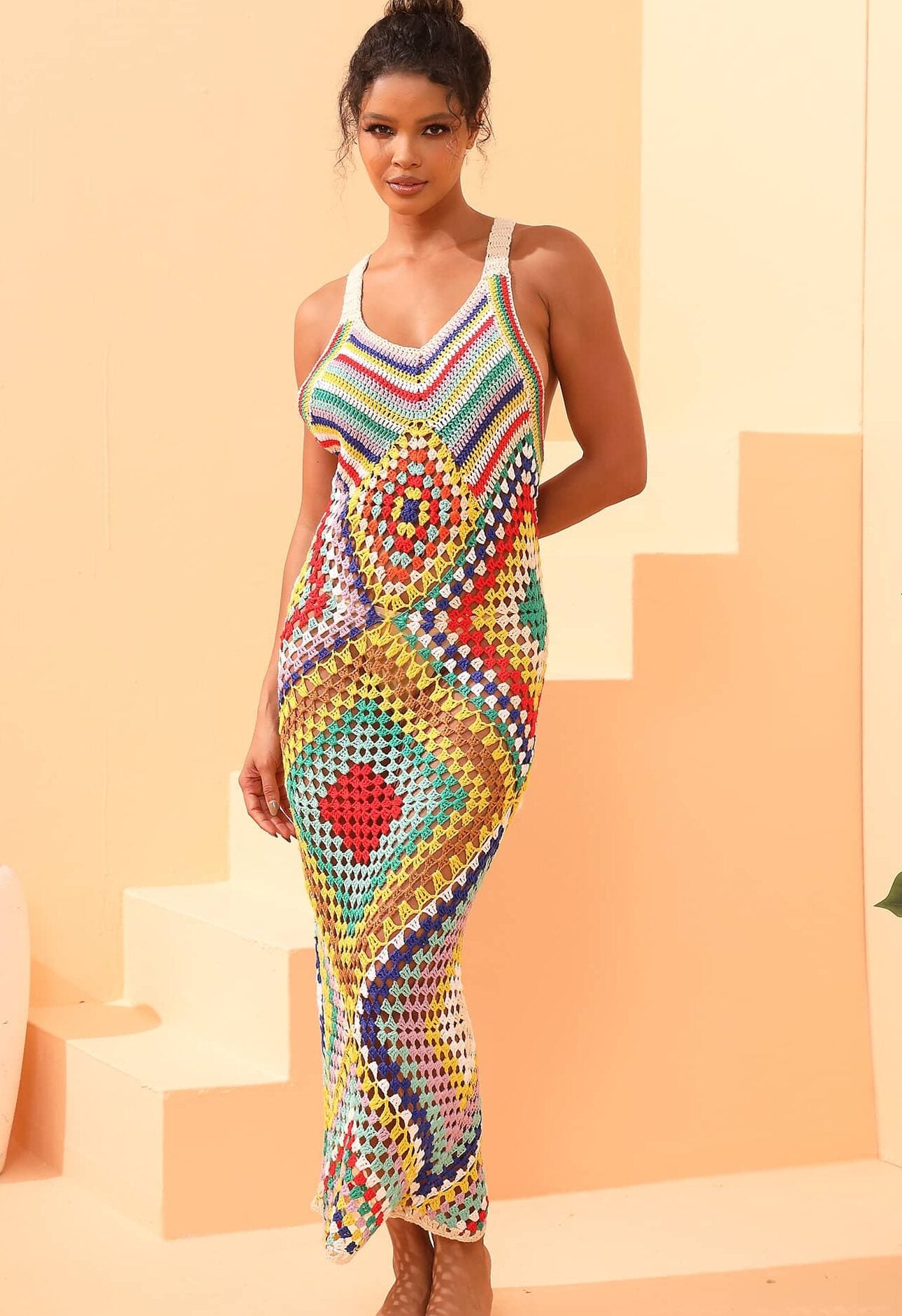Colorful Crochet Dress