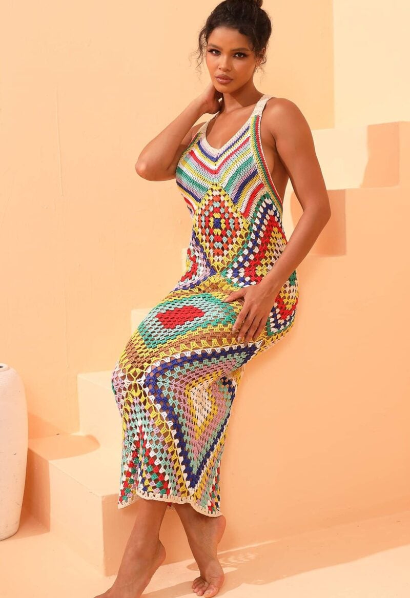 Colorful Crochet Dress