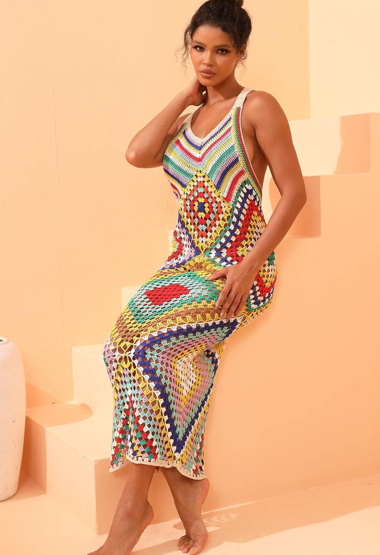 Colorful Crochet Dress