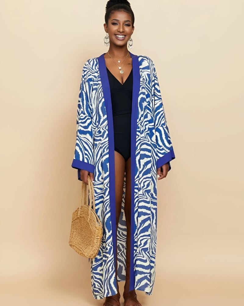 Blue and White Kimono