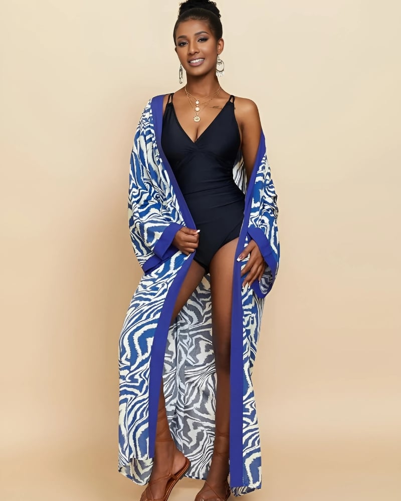 Blue and White Kimono