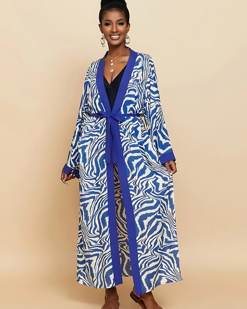 Blue and White Kimono