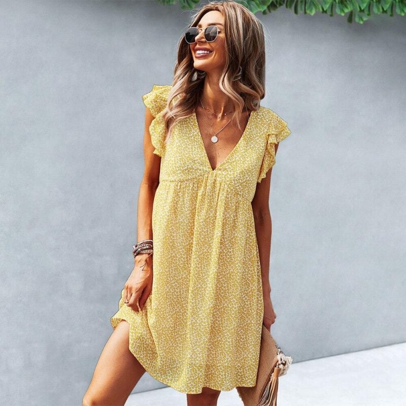 Bohemian Short Chiffon Dress