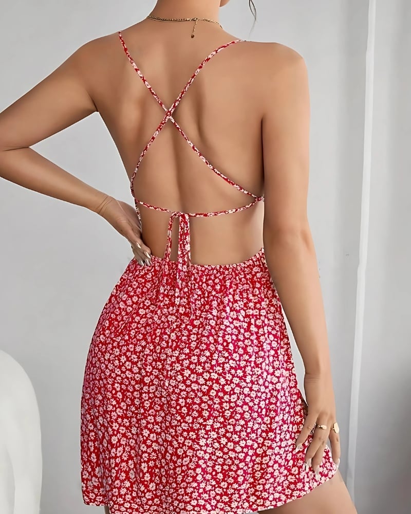 Short Flowy Floral Dress