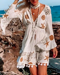 V Neck Flowy Dress