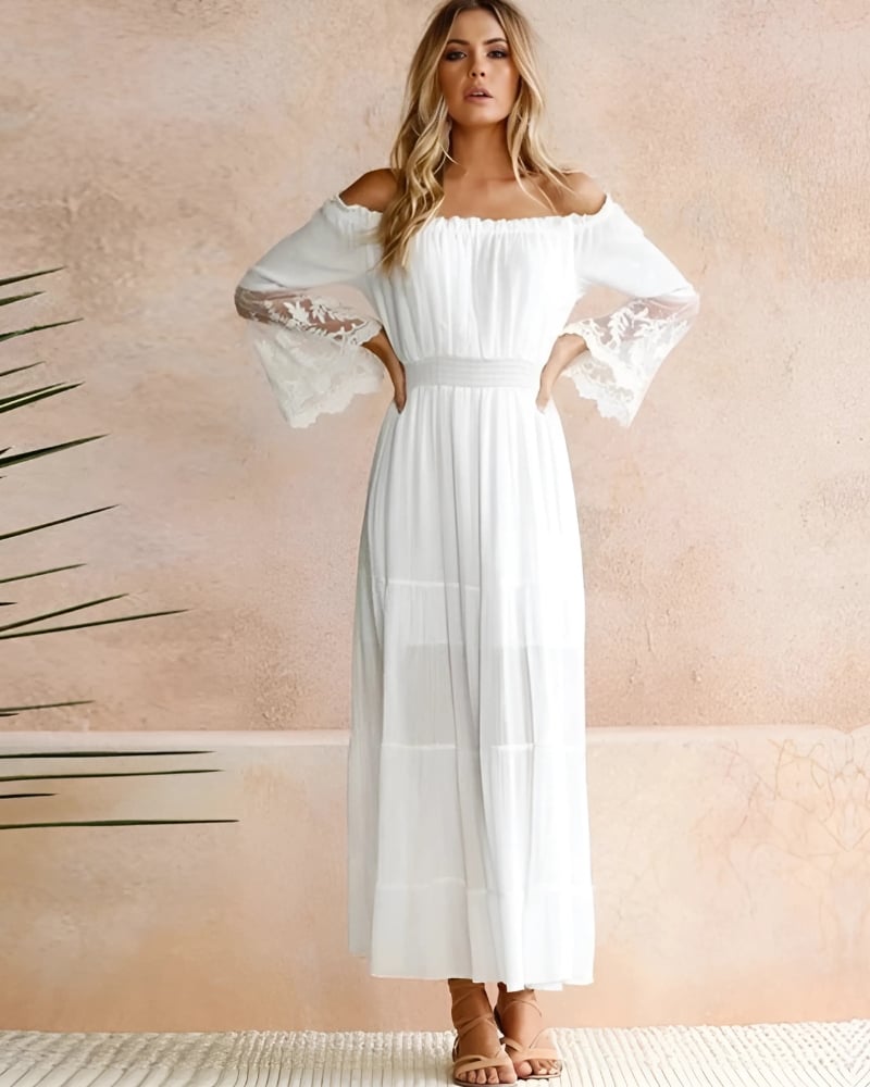 Off the Shoulder Flowy Dress
