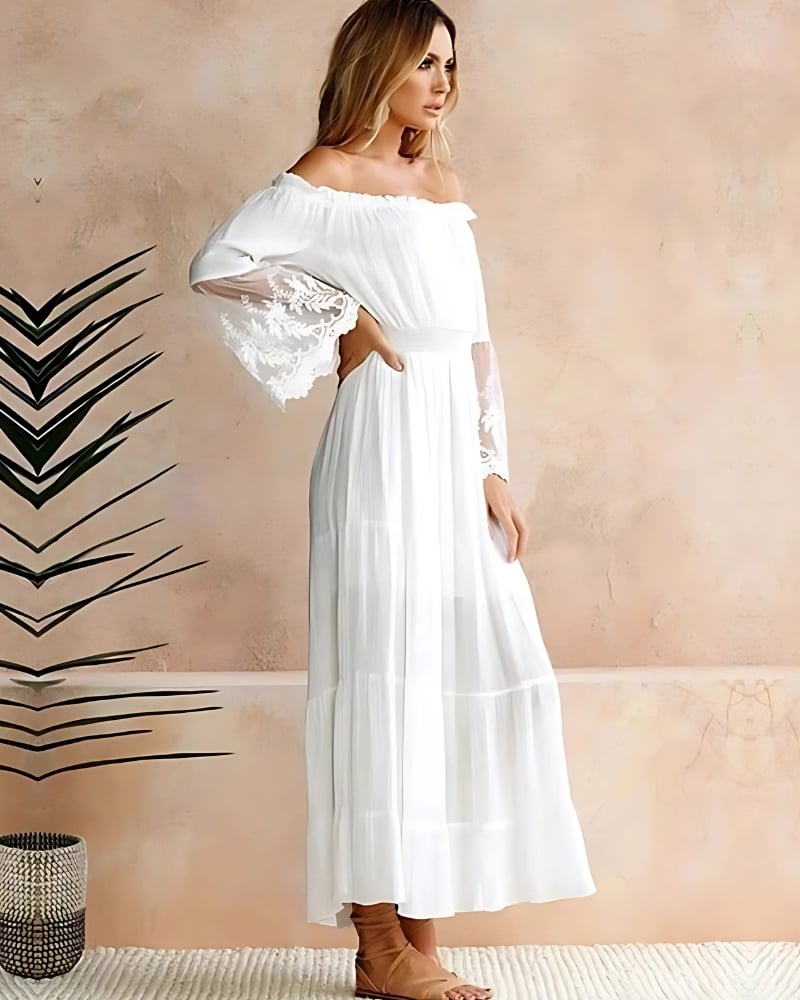 Off the Shoulder Flowy Dress