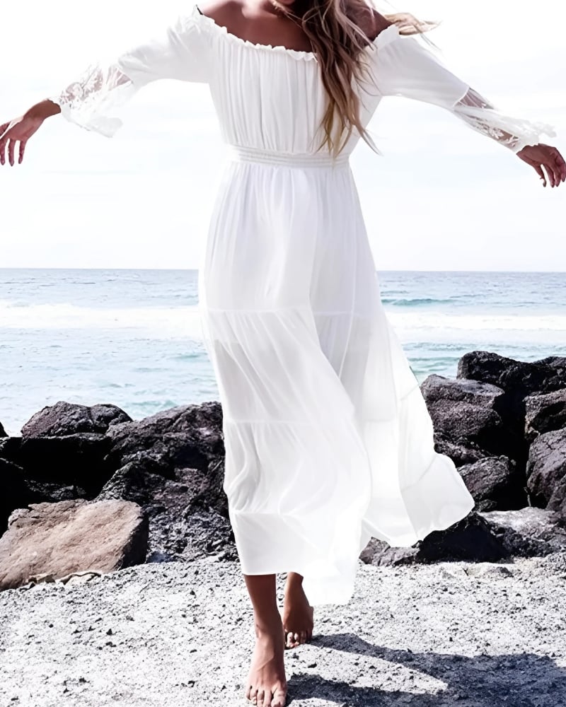 Off the Shoulder Flowy Dress