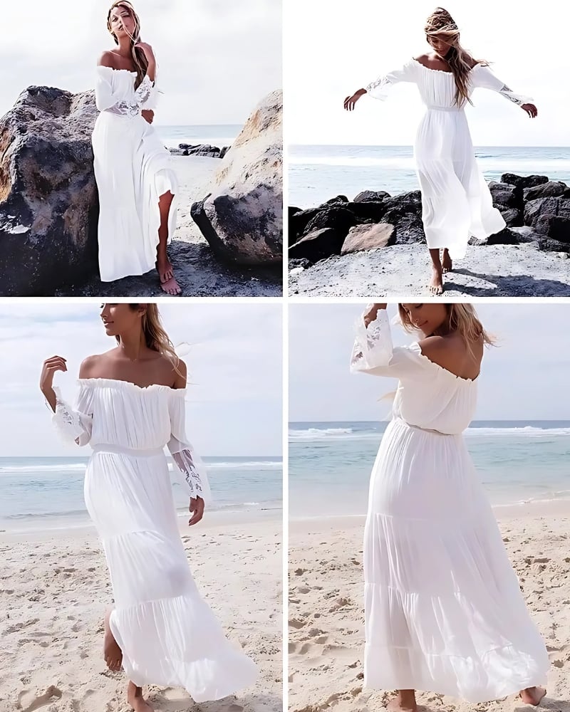 Off the Shoulder Flowy Dress