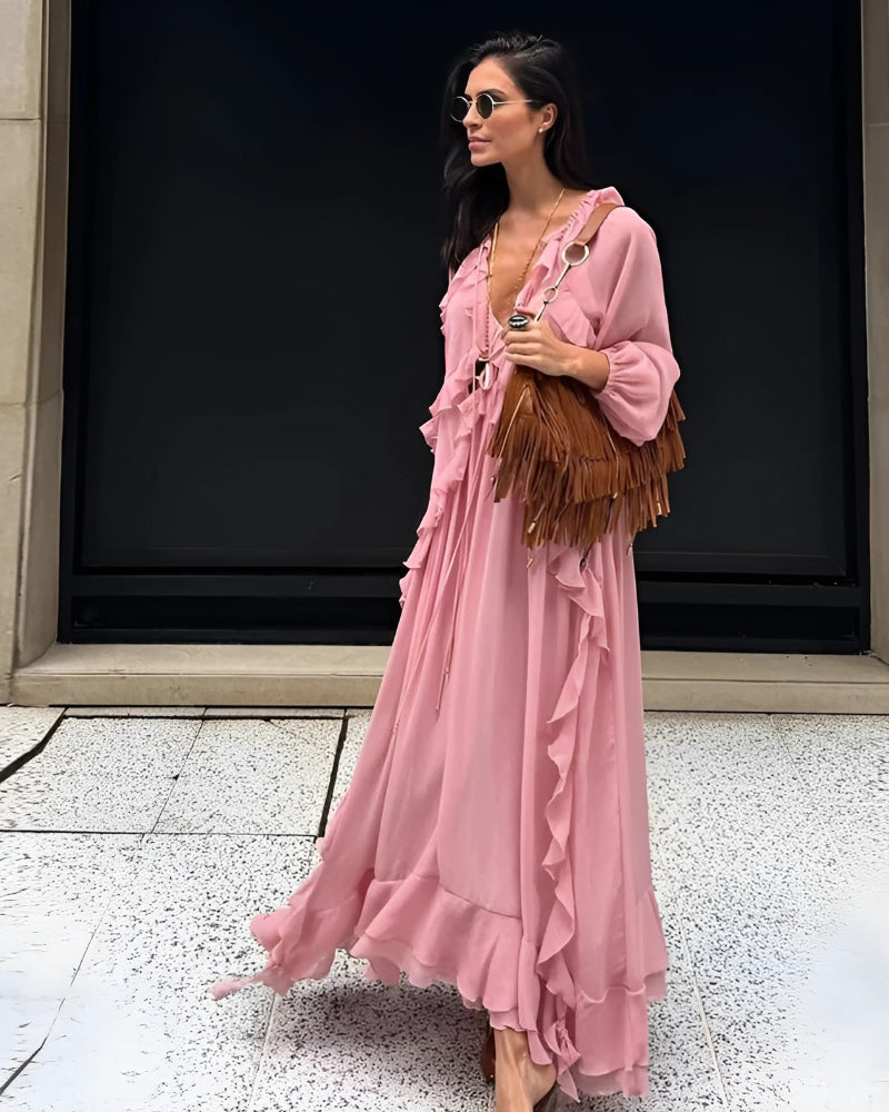Pink Flowy Maxi Dress