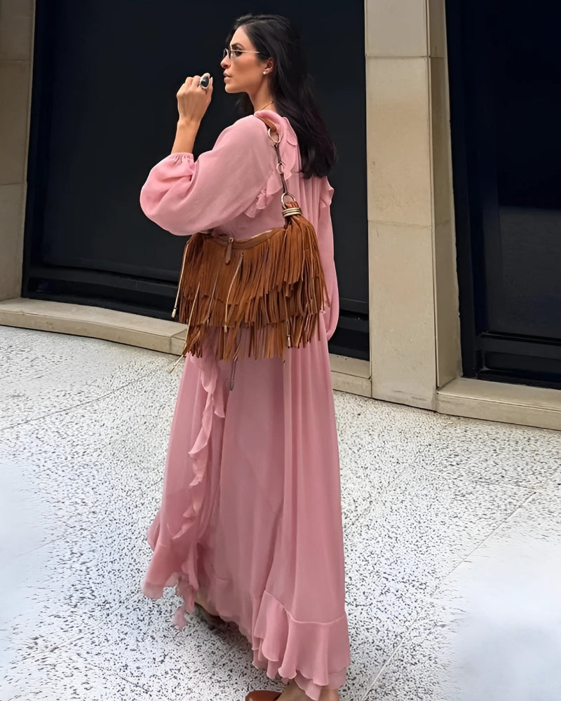 Pink Flowy Maxi Dress