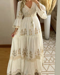 Boho Embroidered Maxi Dress