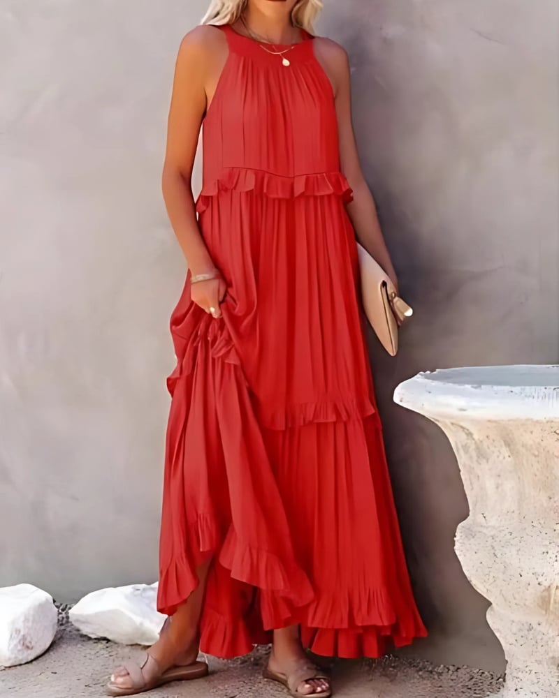 Boho Halter Maxi Dress