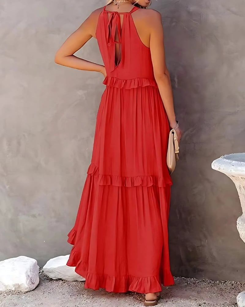 Boho Halter Maxi Dress
