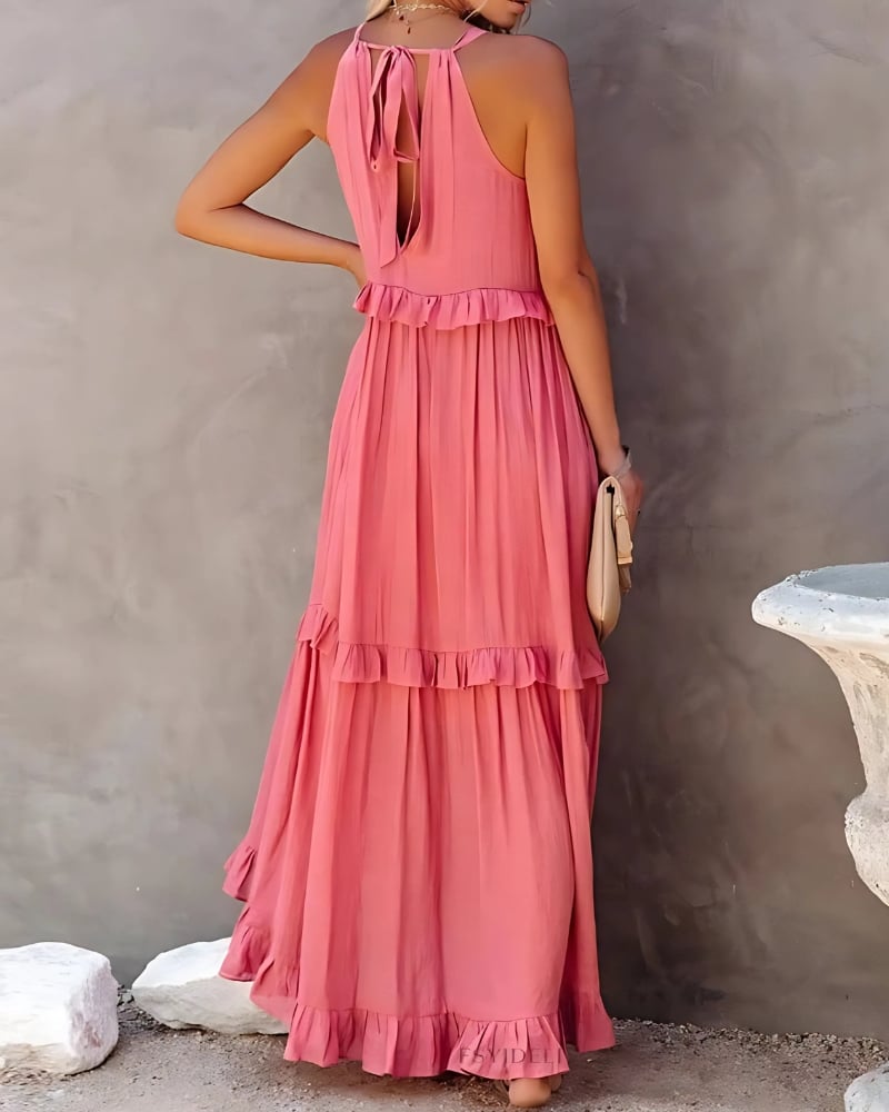 Boho Halter Maxi Dress