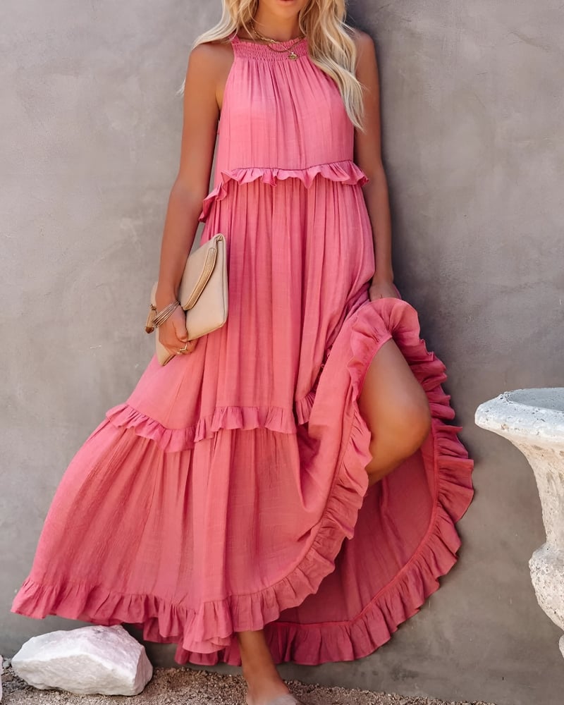 Boho Halter Maxi Dress